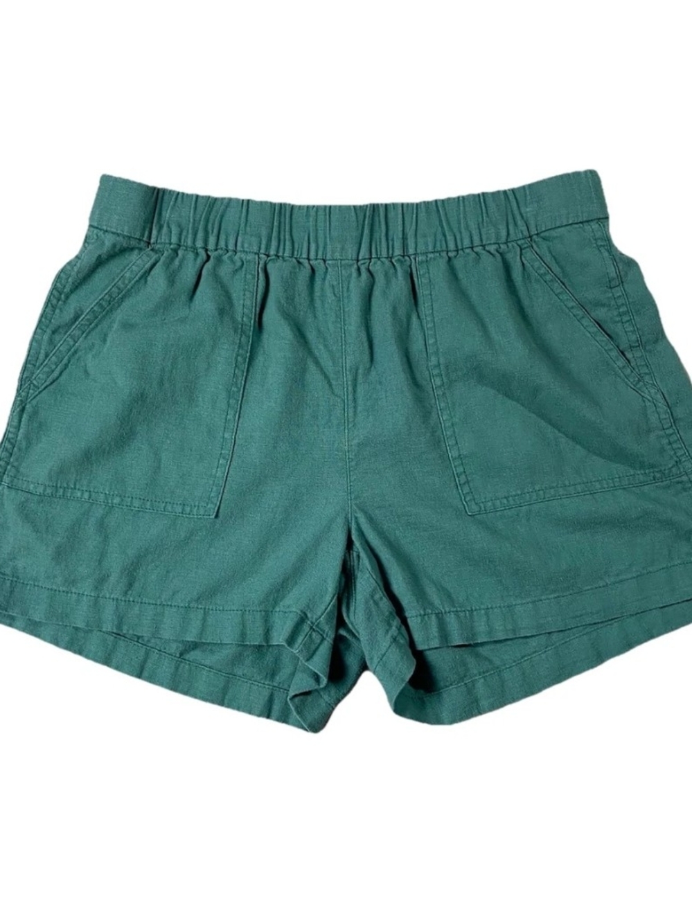 NWT J.Crew Beautifully Seaside Shorts| Linen Cotton Blend Oversized| Green| XS - Picture 2 of 9